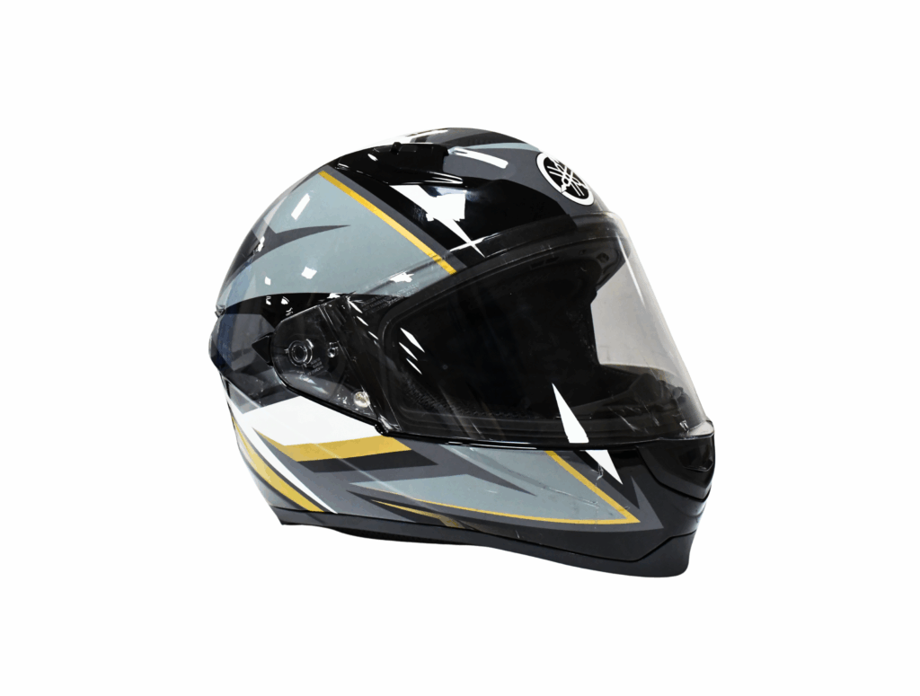 Mũ bảo hiểm cả đầu thể thao xám - trắng