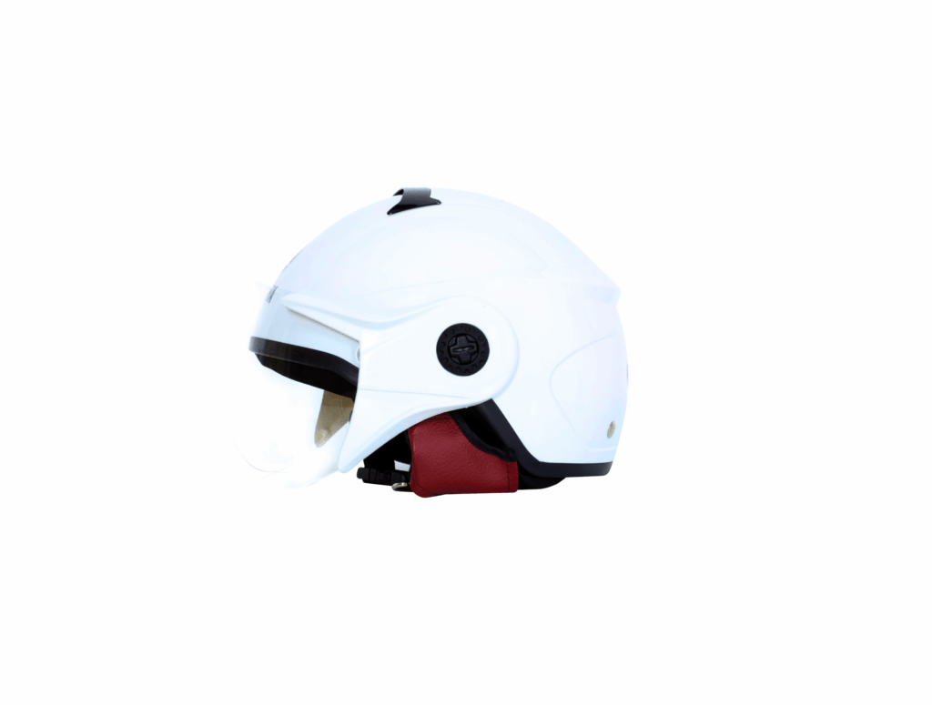 Mũ bảo hiểm nửa đầu kiểu 2 - Pearl White