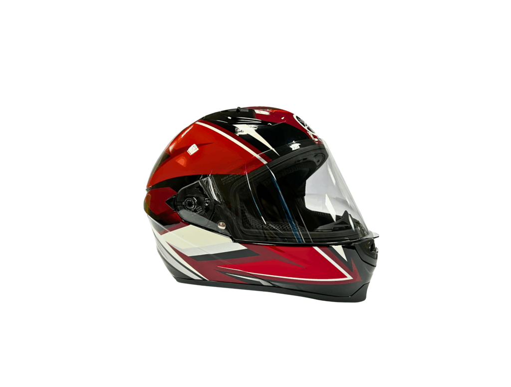 Mũ bảo hiểm cả đầu thể thao màu đỏ - trắng