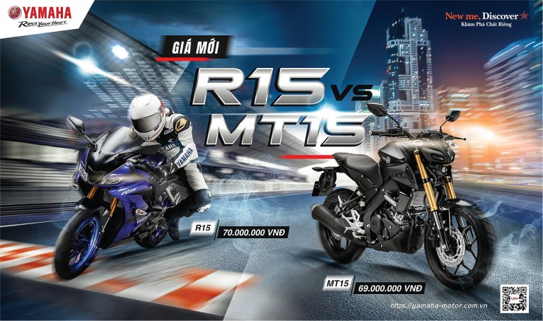 YAMAHA THÔNG BÁO MỨC GIÁ MỚI CỦA 2 DÒNG XE THỂ THAO YZF-R15 VÀ MT-15