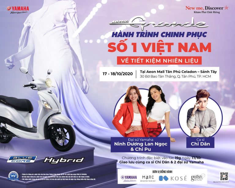 Đón chờ sự kiện: Yamaha Grande Fashion Show mừng “Hành trình chinh phục số 1 Việt Nam về tiết kiệm nhiên liệu” của Yamaha Grande