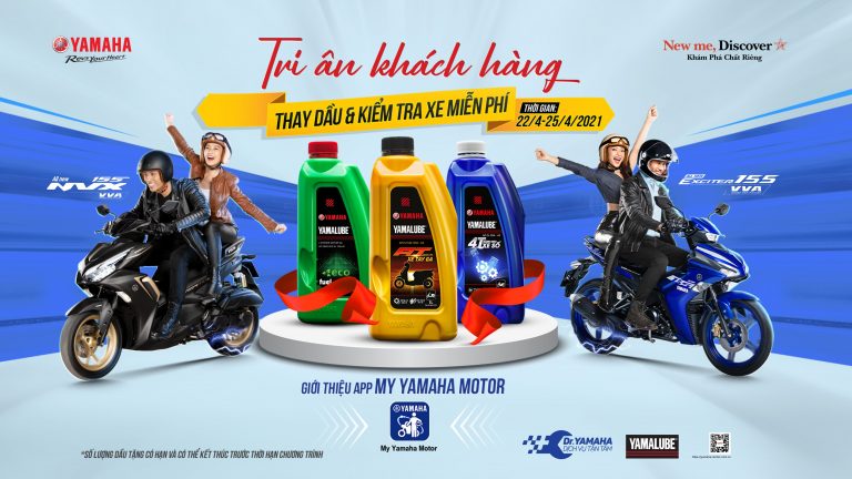 TRI ÂN KHÁCH HÀNG SAU MÙA DỊCH COVID – YAMAHA THAY DẦU MIỄN PHÍ TRÊN TOÀN QUỐC