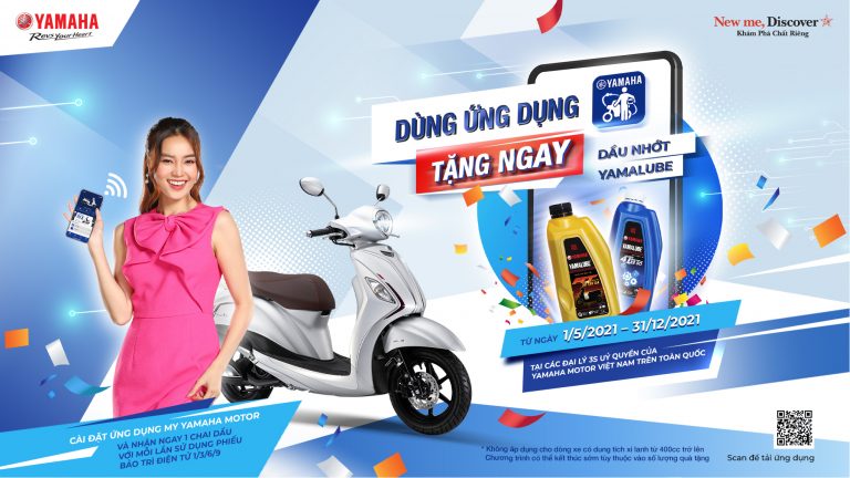 DÙNG ỨNG DỤNG MY YAMAHA MOTOR - TẶNG NGAY DẦU NHỚT MY YAMALUBE