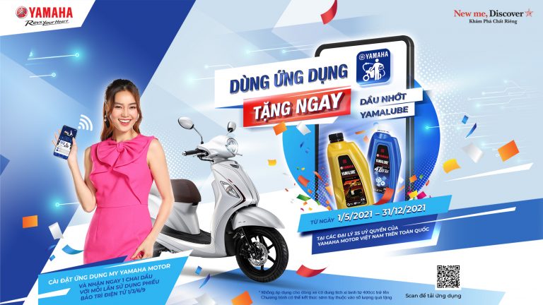 DÙNG ỨNG DỤNG MY YAMAHA MOTOR - TẶNG NGAY DẦU NHỚT MY YAMALUBE