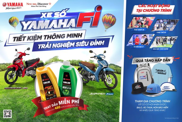 THAM GIA CHƯƠNG TRÌNH "XE SỐ YAMAHA FI: TIẾT KIỆM THÔNG MINH, TRẢI NGHIỆM SIÊU ĐỈNH" VỚI HÀNG LOẠT ƯU ĐÃI HẤP DẪN