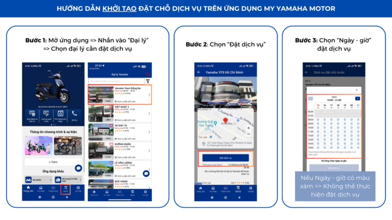 RA MẮT TÍNH NĂNG ĐẶT CHỖ DỊCH VỤ TRÊN ỨNG DỤNG MY YAMAHA MOTOR