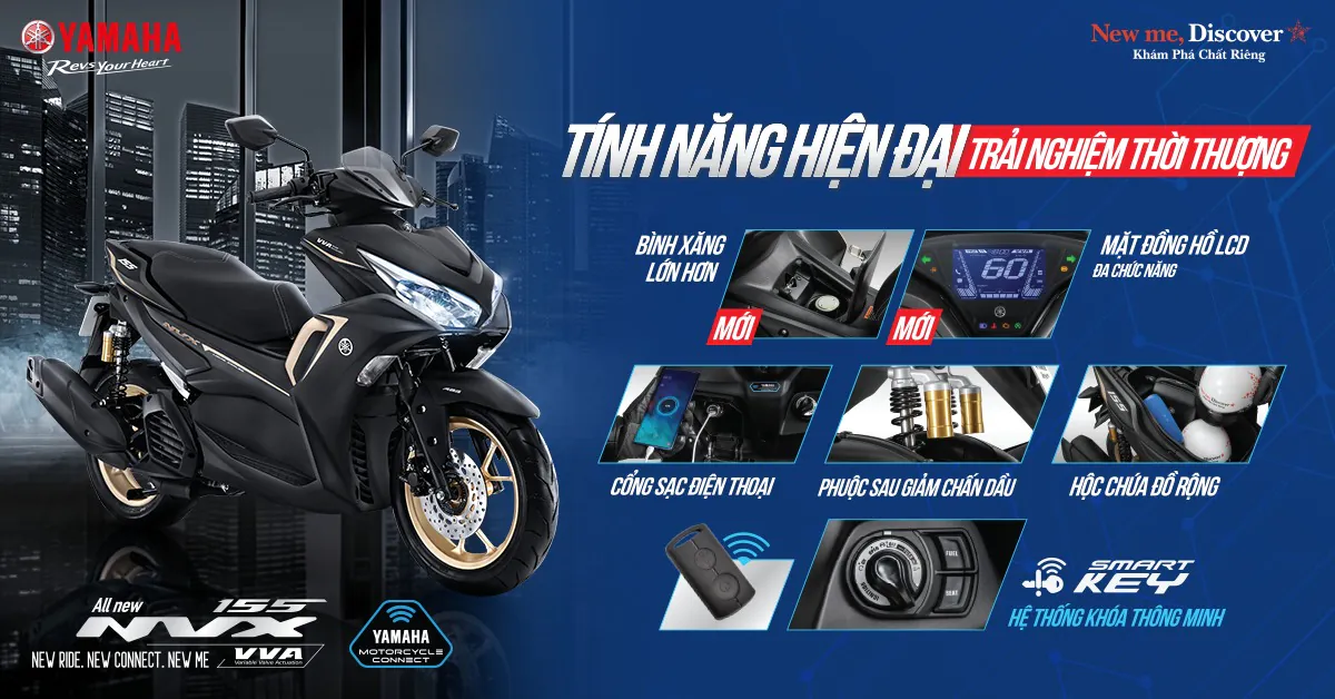 Xe ga cao cấp Yamaha NVX mang đậm nét thể thao