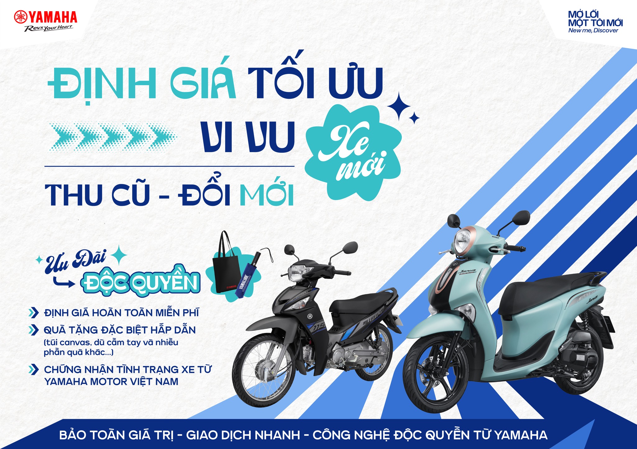 CHƯƠNG TRÌNH THU CŨ, ĐỔI MỚI: ĐỊNH GIÁ TỐI ƯU – VI VU XE MỚI CÙNG YAMAHA